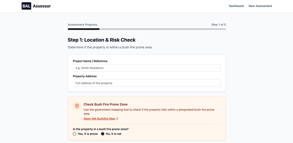 Bushfire Action Level Assessment